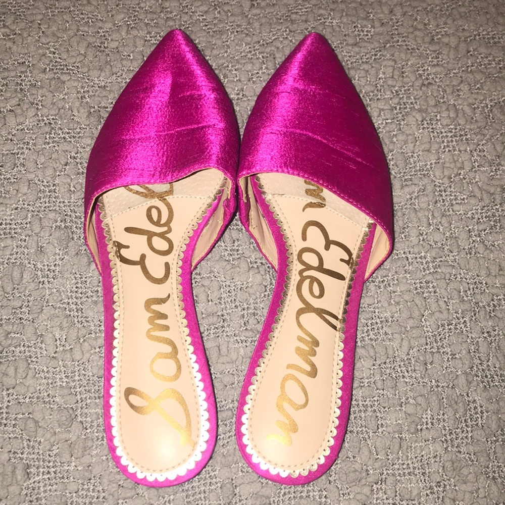 Sam Edelman slides lightly worn magenta sz 7 1/2